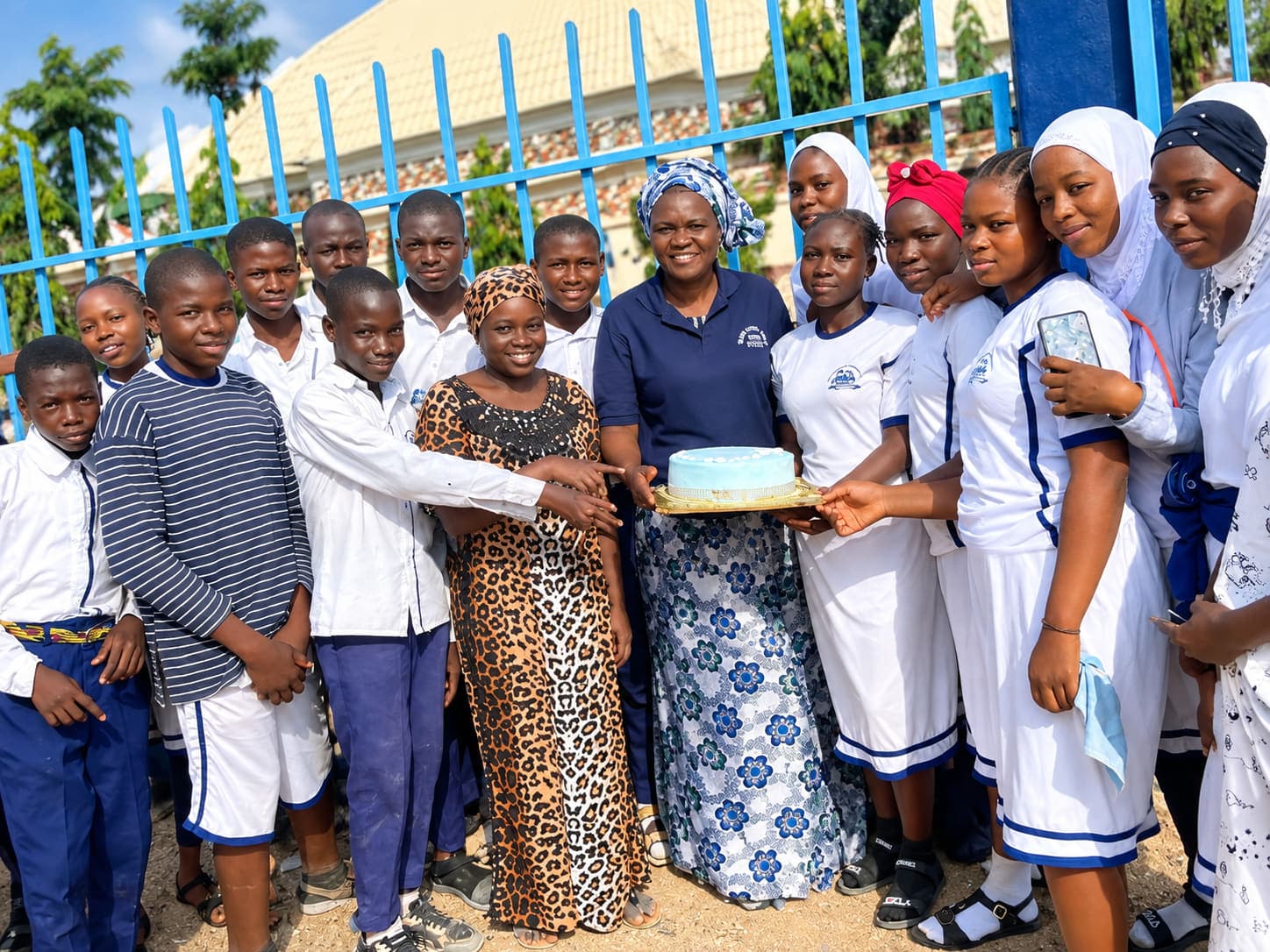 pupils in the assembly ground